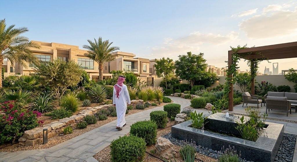 فريق عمل محترف يقوم بتصميم وتنسيق الحدائق وزراعة النباتات بدقة وإبداع ضمن خدمات تنسيق حدائق السره بالكويت لضمان مساحات خضراء جميلة ومريحة للعملاء.